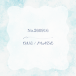ONE/MADE No.260916