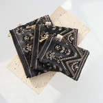 3sizeセット D9cm　ポーチ　インド刺繍リボン