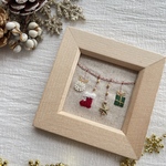 クリスマス　ガーランド　オーナメント　刺繍フレーム　インテリア　置物　冬
