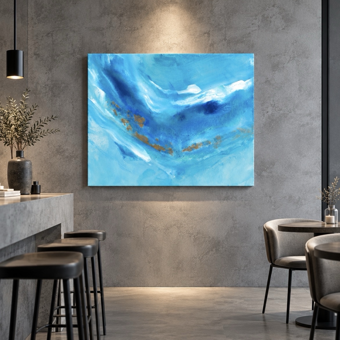 現代アート 53×45.5㎝ 海 抽象画 モダン アートパネル インテリア 絵画