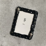 【B8トレカケース】再販 硬質ケース 『melt』ホイップデコ　black × silver metal parts　【star】