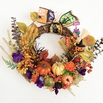 Autumn pumpkin wreath