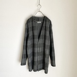 Vintage 80s-90s USA retro gray checkered pattern shirt jacket