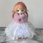 ボアケープ  ピンク  1/6ドール用