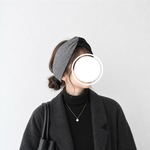 ヘアターバン(結び) ☆ グレンチェック × 黒