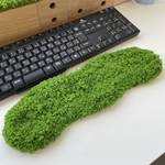 ふわふわ芝生リストレスト グリーン ハンドメイド 編み物 ハンドレスト キーボード用