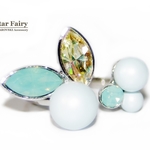 ☆ 新作 ☆ SWAROVSKI ジュエリーリング（パシフィックオパール/ルミナスグリーン）