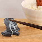 ＜mihko様ご注文品＞剣道のメン箸置き（青萩色2つ）