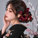 桜とパール水引の髪かざり　No.SP23　髪飾り　成人式　卒業式　結婚式　成人式髪飾り　卒業式髪飾り　結婚式髪飾り　ヘアアクセサリー　髪かざり　振袖　着物　和装　留袖　前撮り　花嫁　ウェディング