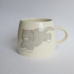 ネコの大きなマグカップ / 陶器 / 猫 /ねこ