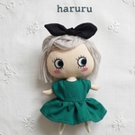 イーマリーちゃんの服　グリーンワンピース&ヘアゴム　イルメールの服　ハッピードールの服