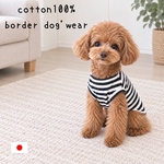 コットン100 ボーダー わんちゃん服　Mサイズ　犬服　ペットウェア　