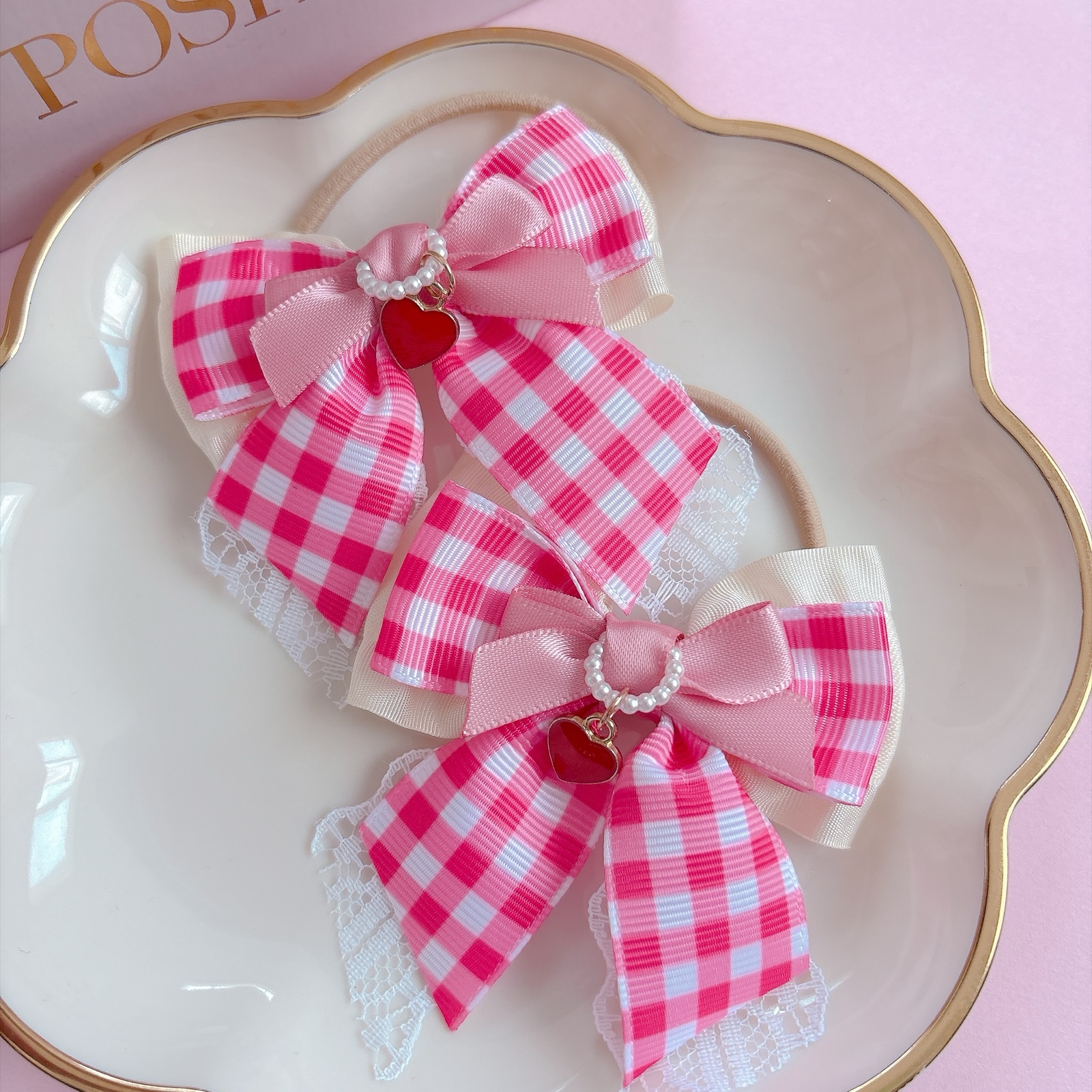キャンディ♡ チュールリボン ツイン♡ ハンドメイド リボン ヘアゴム