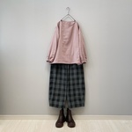 たっぷりワイドで落ち感すっきり。ダブルガーゼプルオーバー。あずきミルク【即納】
