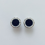 pierce／earring  black× ivory  多角形ring