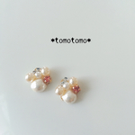 ☆Xmas☆ビジューピンクピアス☆