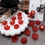 【brsr4478acrc】【20個】Puffy Bloom｜Flower Beads  手染めビーズ