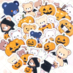 ハロウィンくま　フレークシール