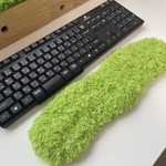 ふわふわ芝生リストレスト ライトグリーン ハンドメイド 編み物 ハンドレスト キーボード用
