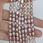 淡水パール バロック 縦穴 パープルピンク 4mm