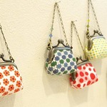 ちびちびがま口（オレンジ花）