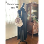 パープルリボンの肩掛けグラニートートバッグ