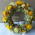 atelier blugra八ヶ岳〜アナベルと黄色小花Wreath03