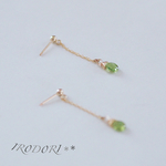k14gf ペリドット チェーンピアス