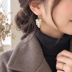 [受注制作]大人気♡ぶどう風フックピアス／ネジ式イヤリング