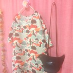 きのこ ゆったりワンピース red