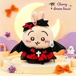 ぬい服 10cm ちいかわ ハロウィン 悪魔 3点セット 可愛い 赤x黒 リボン