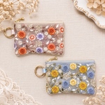 【再販】〈一点物✧透けて可愛い♡〉インド刺繍リボン ポーチ ミニポーチ 小物入れ コスメポーチ 軽量 かわいい ギフト プレゼント 送料無料