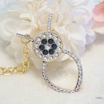 【SALE★】スワロフスキーグローブホルダー（ネイビー）