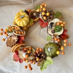 🍁🐿ハロウィンリース・秋・木の実