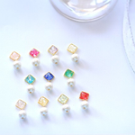 11色から選べるミニminiしかくピアス■◇
