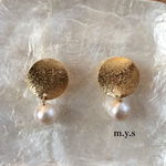 【人気❤︎再販★】コットンパールが揺れるピアス