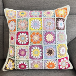 アフリカンフラワー💐グラニースクエアクッションカバー45cm