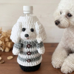 ペットボトルカバー 水筒カバー 500ml 編みぐるみ 愛犬グッズ 結露対策 うちの子グッズ 贈り物 限定 トイプードル プードル マナーシャワー エチケットシャワー ボトルカバー