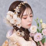 桜と小枝アクセサリーの髪かざり　No.SB24　髪飾り　成人式　卒業式　結婚式　成人式髪飾り　卒業式髪飾り　結婚式髪飾り　ヘアアクセサリー　髪かざり 振袖　着物　和装　留袖　前撮り　花嫁