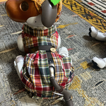 （赤）テーラージャケット風スタイとパンツ➕つけ襟
