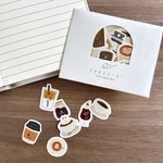 うさぎとコーヒーのフレークシール