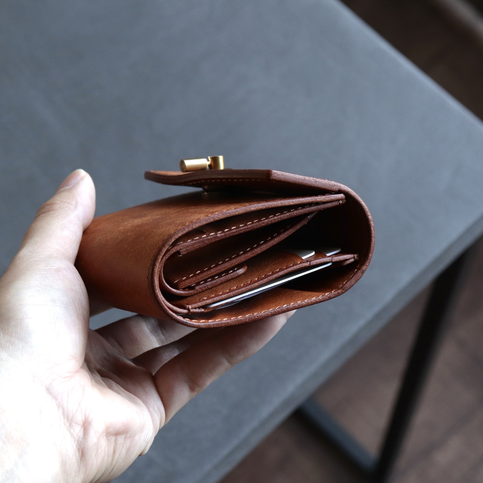 ミニウォレット【Ricco mini】 - BRUSH Leather Products | minne