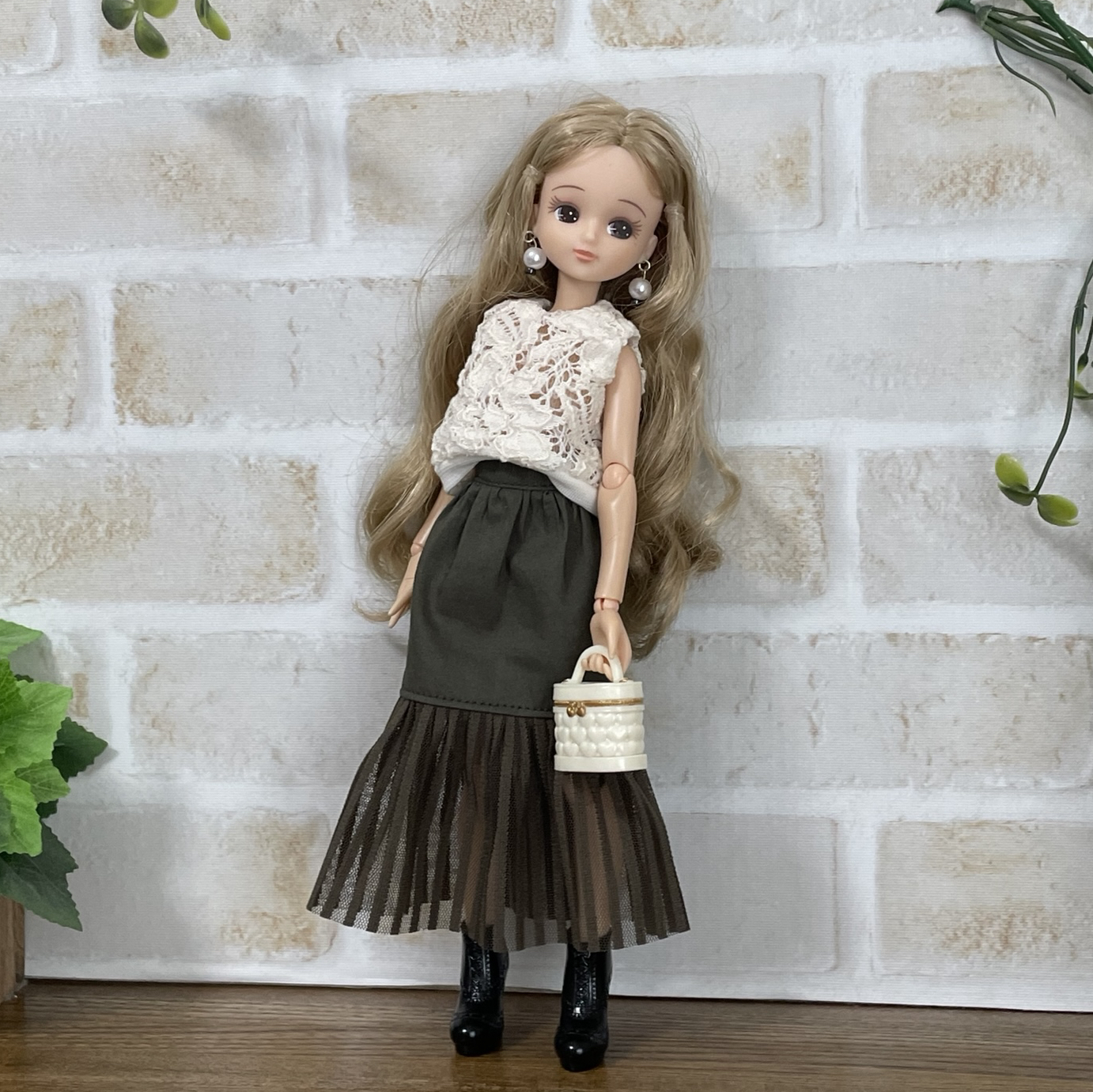 NO,670 リカちゃん服 【単品】 カーキシリーズ ストライプチュール