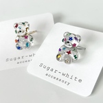 bedazzled ring《 Teddy bear 》【 色柄ランダム 】✵ くま 💍リングカラー選べます / フリーサイズ / ビズダルド /ビジューデコ / 비다즐링 