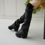 【1/6サイズ】【ヒール】Long  Boots : Studs（ブラック）
