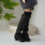 【1/6サイズ】【ヒール】Long  Boots : Buckle（ブラック）