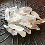 クリスタル❤氷柱カット❤メタリックコーティング❤ホワイト❤