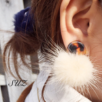 【4color】べっ甲×ミンクファーピアス/イヤリング