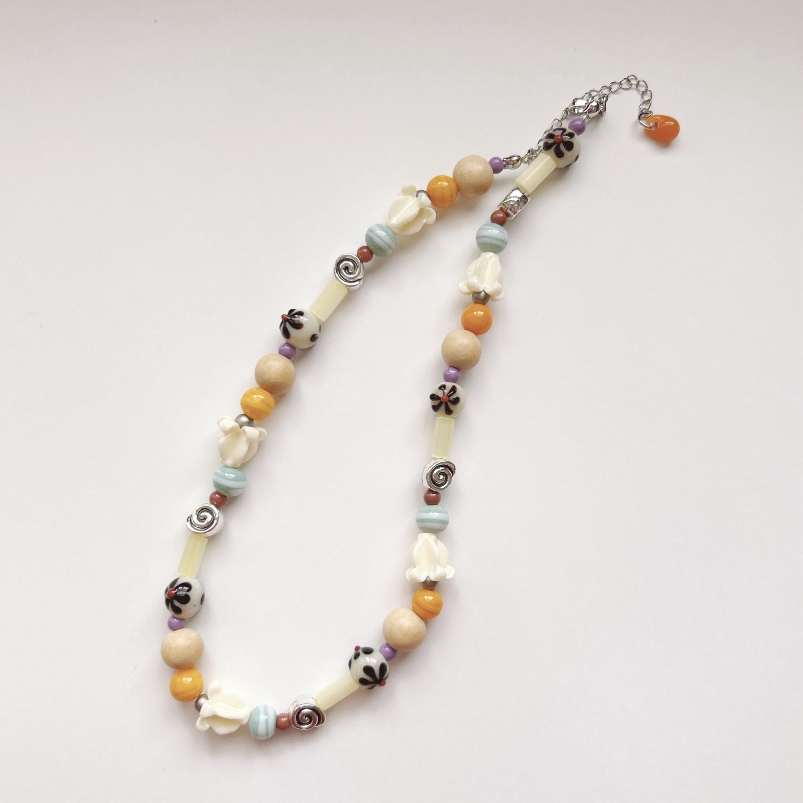 no.717／a'moureveビーズアクセサリー ハンドメイド 韓国 古着 - 𝔸