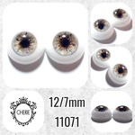 11071 ✤ 12/7mm ドール用アイチップ 彫刻TYPE